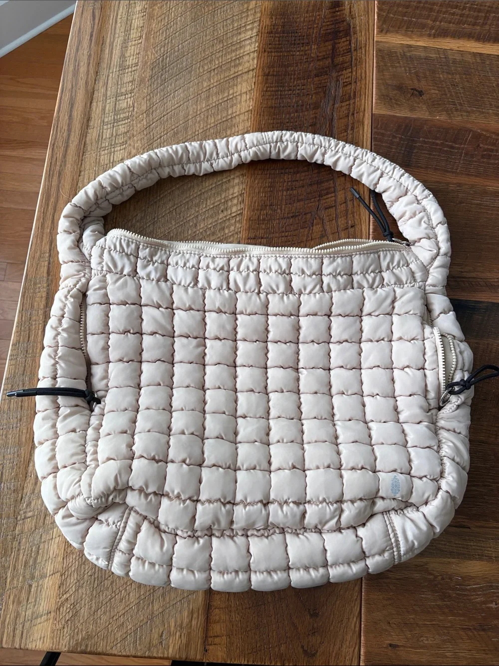 Free People Quilted Cream Shoulder Bag - Picture 1 of 4